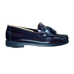 Vintage French Shriner Cordovan Mens 9.5W Kiltie Tassel Loafer Preppy